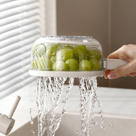 2-in-1 Draining Basket & Lid — Fruit & Veggie Strainer