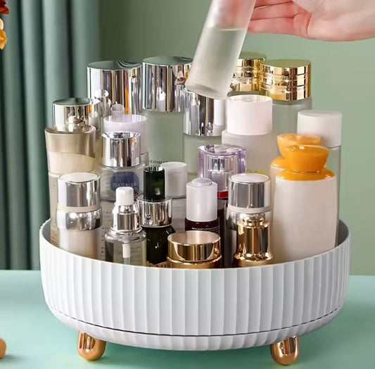 Rotating Makeup Organizer Tray With Stand