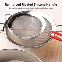 3pcs Set of Stainless Steel Strainers