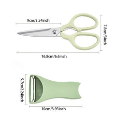 Stainless Steel Scissors And Peeler Set