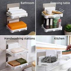 1pc Wall Mounted Plastic Soap Holder
