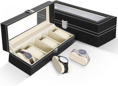 Watch Case With Glass Lid (Six Slot imported)