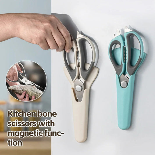 6-in-1 Stainless Steel Kitchen Scissors with Stand