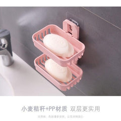 Double Layer Drainer Soap Dish Holder