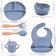 Silicone Children's Tableware Set (8pcs)