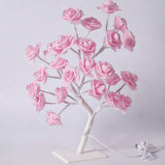 LED Rose Tree Night Light – Pink