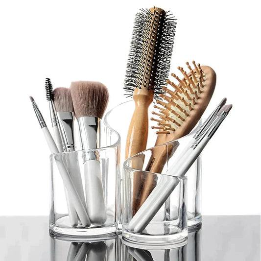 Acrylic Cosmetic Brush Holder - Makeup Brush Organizer