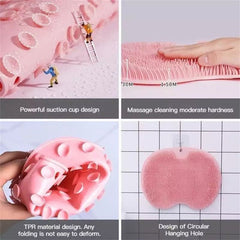 Anti-Slip Shower Massage Mat for Feet and Back Cleaning