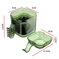 6Pcs Serving Small Plates With Stand (Plastic)