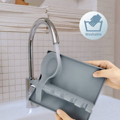 Silicone Utensil Spoon Holder with Heat-Resistant Drip Pad