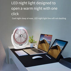 Mini Desktop Fan With LED Lights