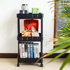 3-Tier Rolling Multi-Purpose Storage Rack with Wheels (HEAVY PLASTIC QUALITY)