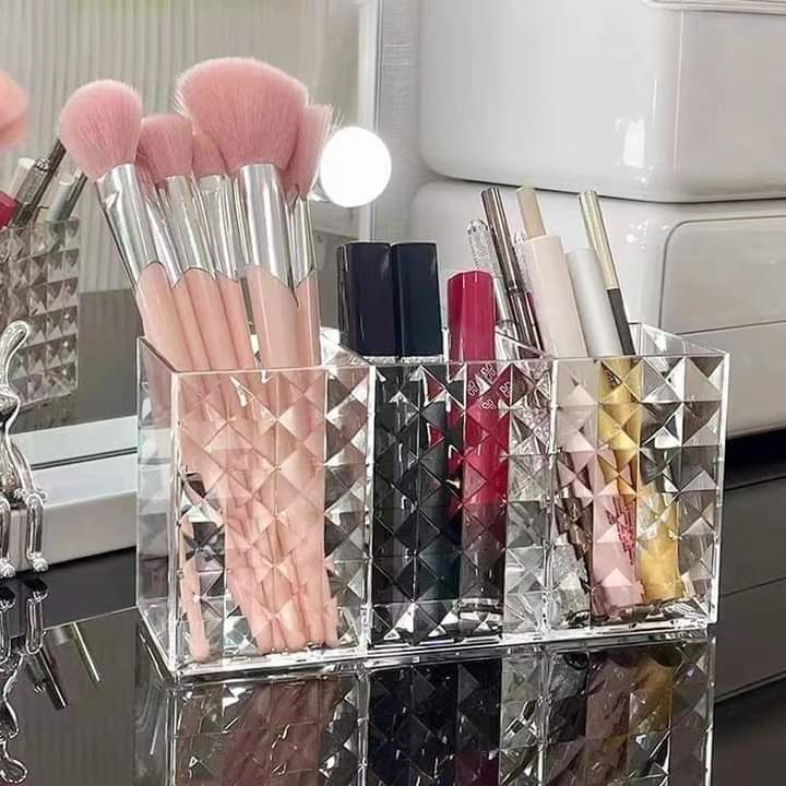 Clear Crystal brush holder