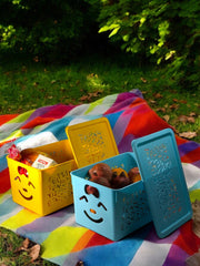 3-Piece Smiley Storage Basket with Lids