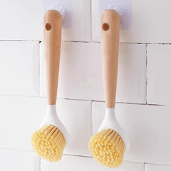 Wood-Handled Pot & Pan Scrub Brush