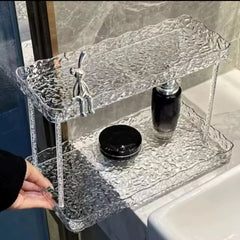 Diamond Pattern 2-Tier Acrylic Rack