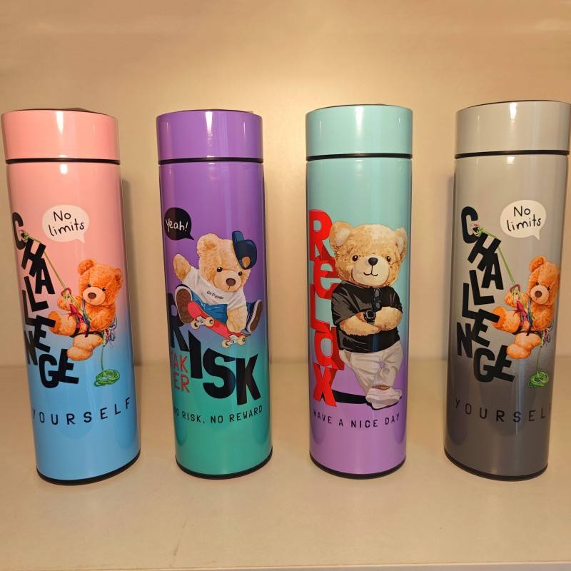 Bear Design LED Temperature Water Bottle