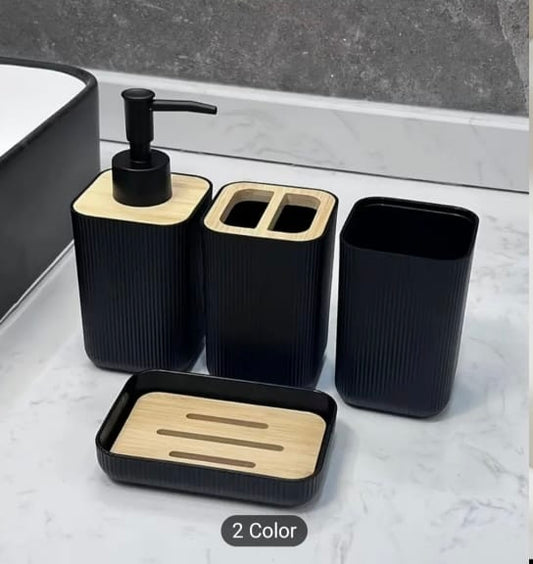 4pcs Luxury Bathroom Accessories Set (Plastic)