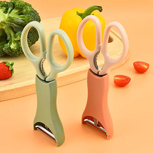 Stainless Steel Scissors And Peeler Set