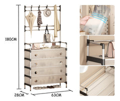 4 Layer Shoe Rack Plus Clothes Rack