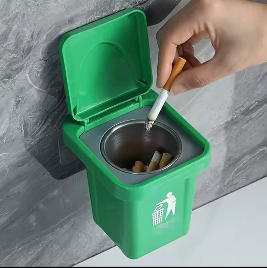Mini Trash Can Ashtray With Lid