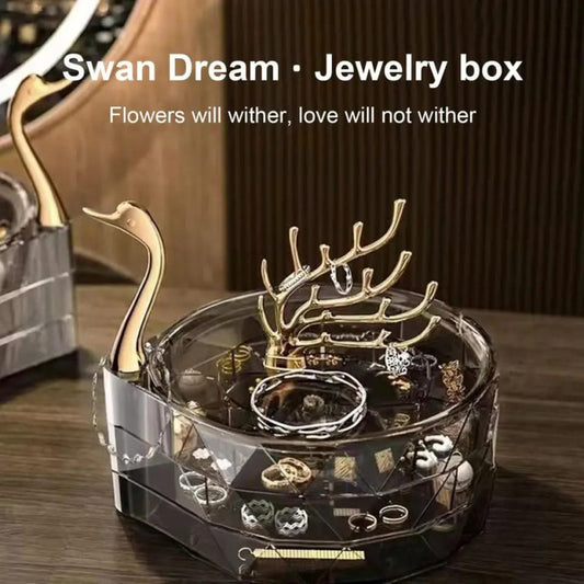 Swan Shaped 3 Layer Jewellery Organiser