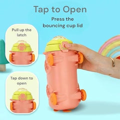 COZY nose Kids School Bus Tumbler – 500 ml Leakproof Sipper with Lid & Straw