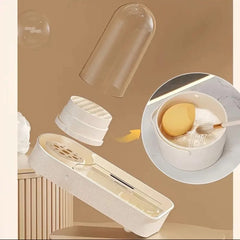 4 in 1 Elegant Makeup Organizer with Rotating Brushes Holder & Makeup Brushes Cleaner