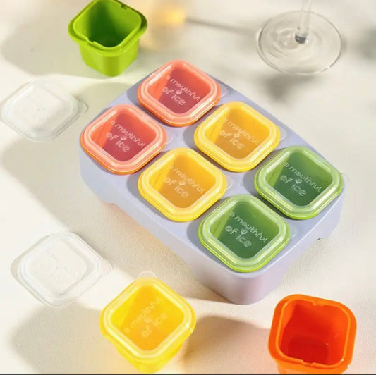 Reusable Ice Block Molds, 6 Grid IceCube Tray
