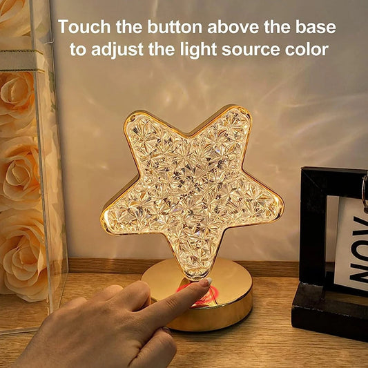 Crystal Rechargeable Star Lamp