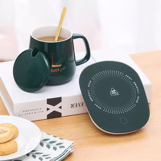 Cup Warmer Set With Ceramic Mug & Tea Spoon