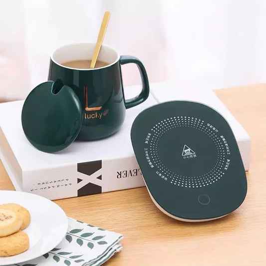 Cup Warmer Set With Ceramic Mug & Tea Spoon