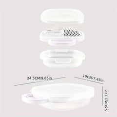 2-in-1 Grater & Storer – Compact Stainless Steel Grater with Airtight Storage Container