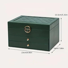 Triple Layer Leather Luxury jewellery organizer