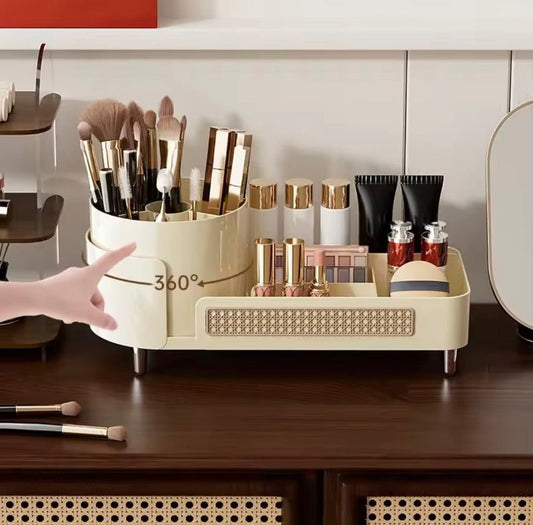 Cosmetic Organiser With 360 degree rotating compartment
