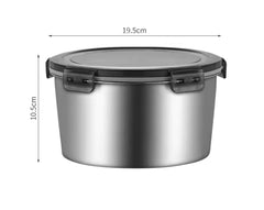 4pcs Stainless Steel Round Food Storage Containers