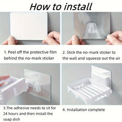 1pc Wall Mounted Plastic Soap Holder