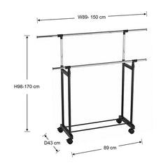 Double-Pole Clothes Rack