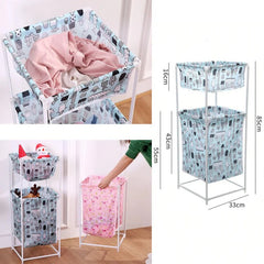 Double Layer Foldable Laundry Basket