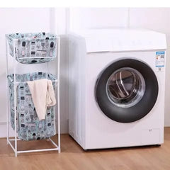 Double Layer Foldable Laundry Basket
