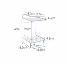 Double Layer Iron Wall Mounted Shelf