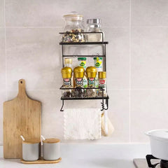 Double Layer Iron Wall Mounted Shelf