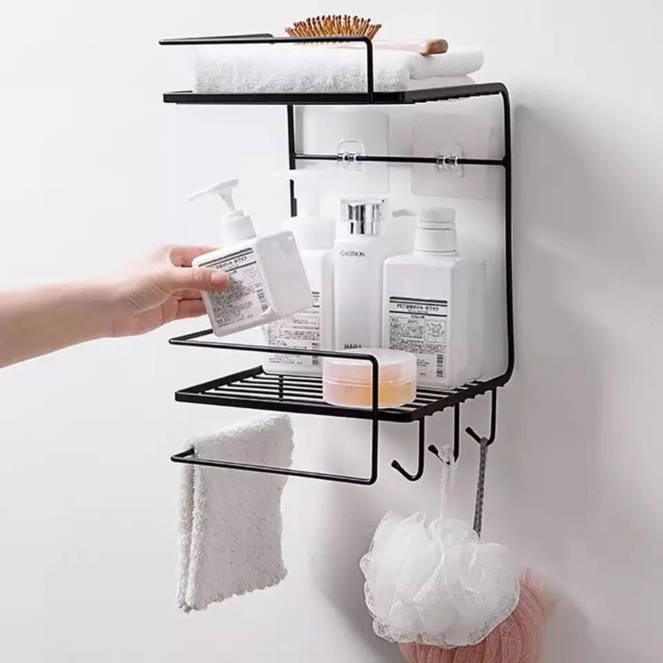 Double Layer Iron Wall Mounted Shelf