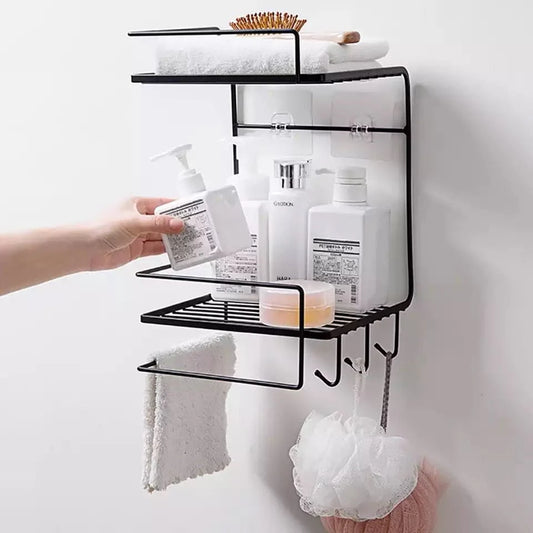 Double Layer Iron Wall Mounted Shelf