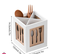 Bamboo Kitchen Cutlery Holder – Knives & Forks Design