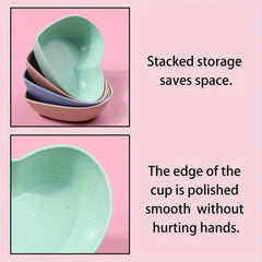 4-Pack Heart-Shaped Mini Serving Plates