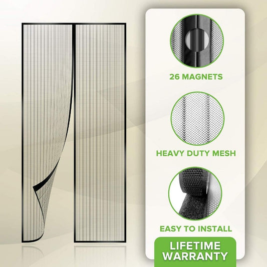 Magic Mesh Door Cover (18 Magnets)