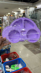 Car Shaped Kids Plate With Spoon And 2 Sticks