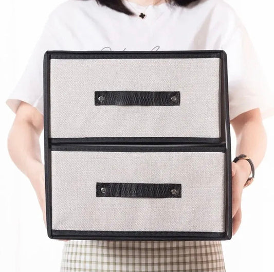 2 Drawer Fabric Storage Box