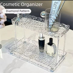 Diamond Pattern 2-Tier Acrylic Rack
